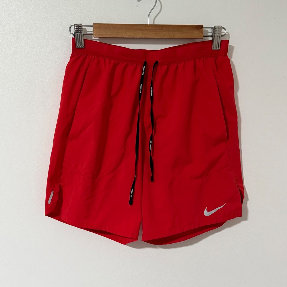 Nike Running Shorts Mens Small Red Dri-FIT Athletic Gym Workout 6" Inseam